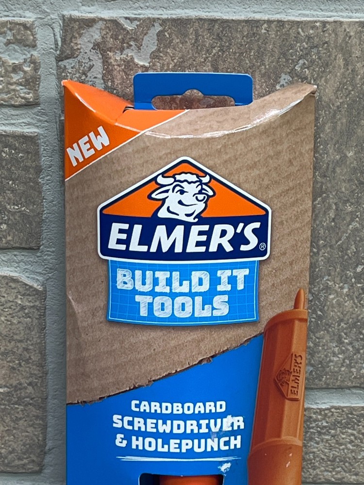 Elmers Build It Tools Screwdriver & Holepunch Construct And Create Cardboard 6+