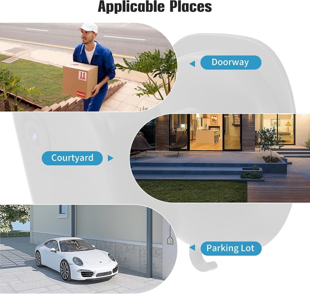 No Drill Blink Camera Mounts - 3-Pack Adhesive Wall Bracket for Flexible Angles