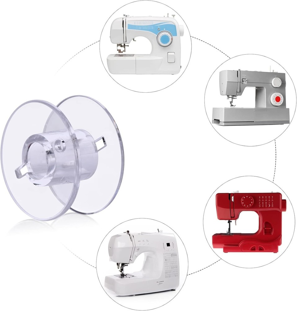 Versatile 50 pcs Bobbins for Sewing Machines - Compatible with Class 15 Models