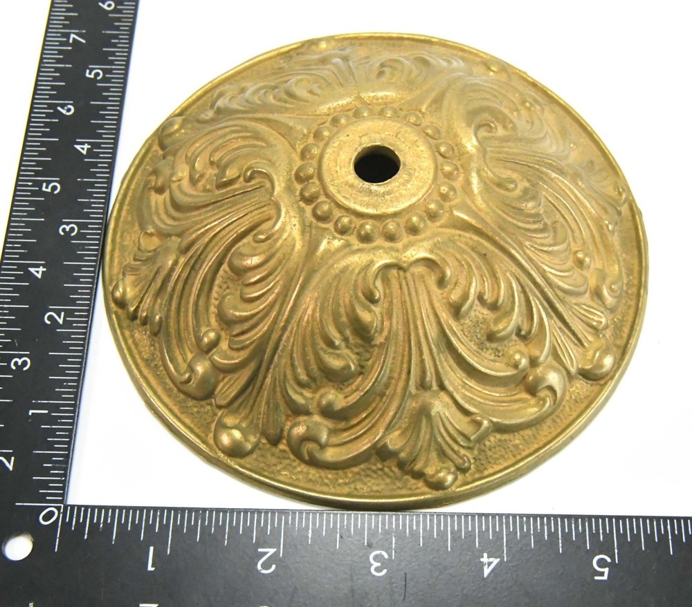 VINTAGE SOLID BRASS CEILING CANOPY WITH DROP ROD