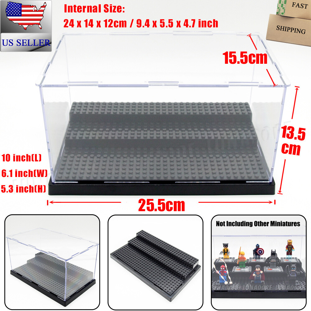 Acrylic Display Case Steps Box Showcase Mini Figures Storage Building Blocks