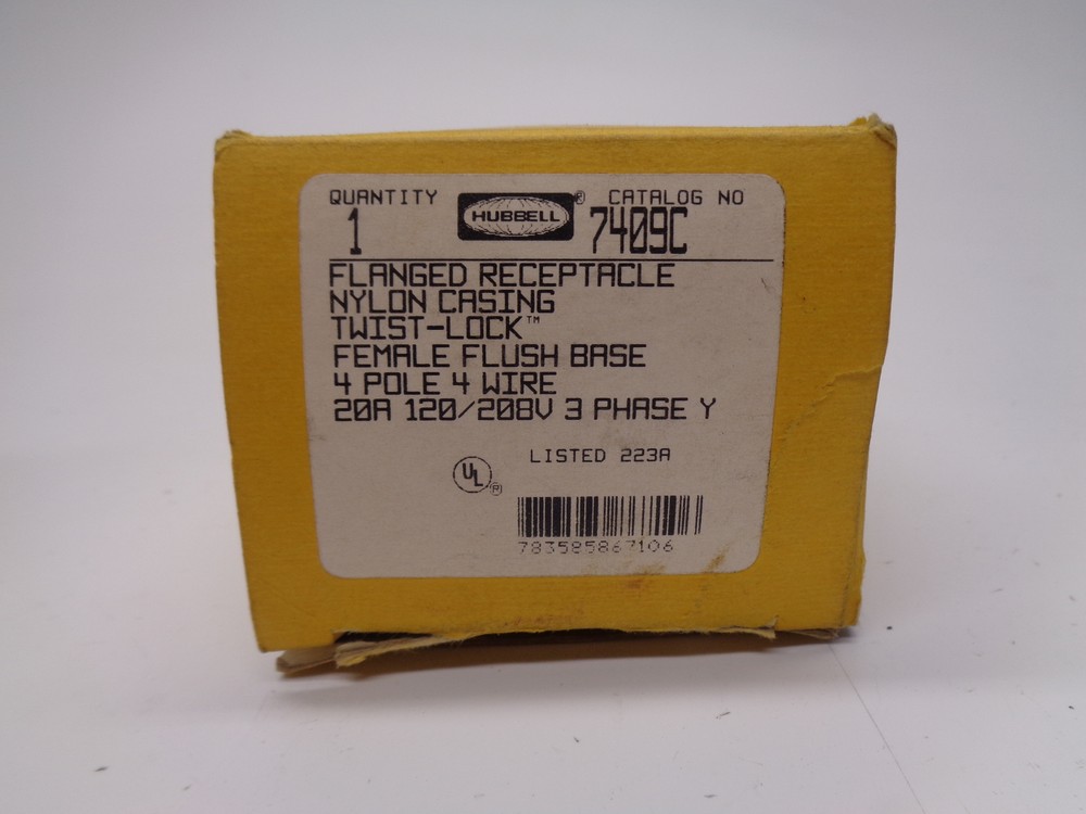 HUBBELL 7409C RECEPTACLE NSMP