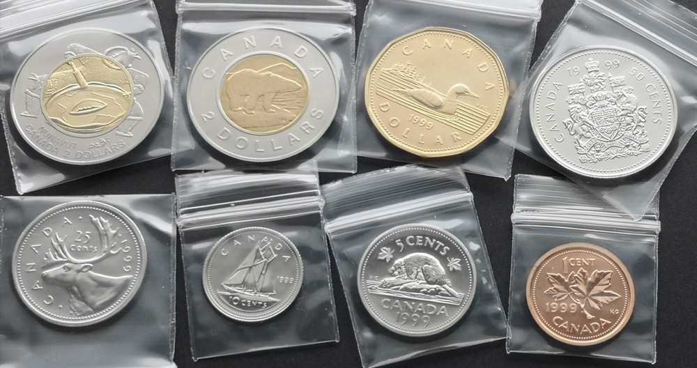 *** CANADA  1999  COMPLETE   SPECIMEN  COINS  SET ***