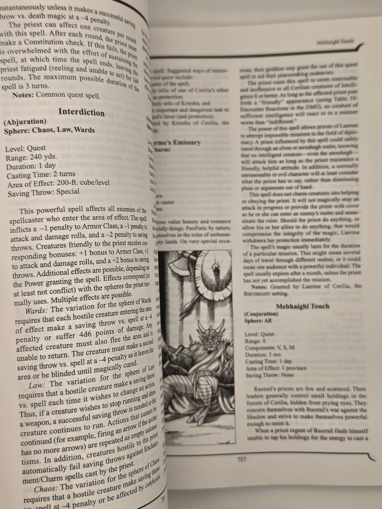 Priest's Spell Compendium, Volume Three 3 (Advanced Dungeons & Dragons) TSR NM