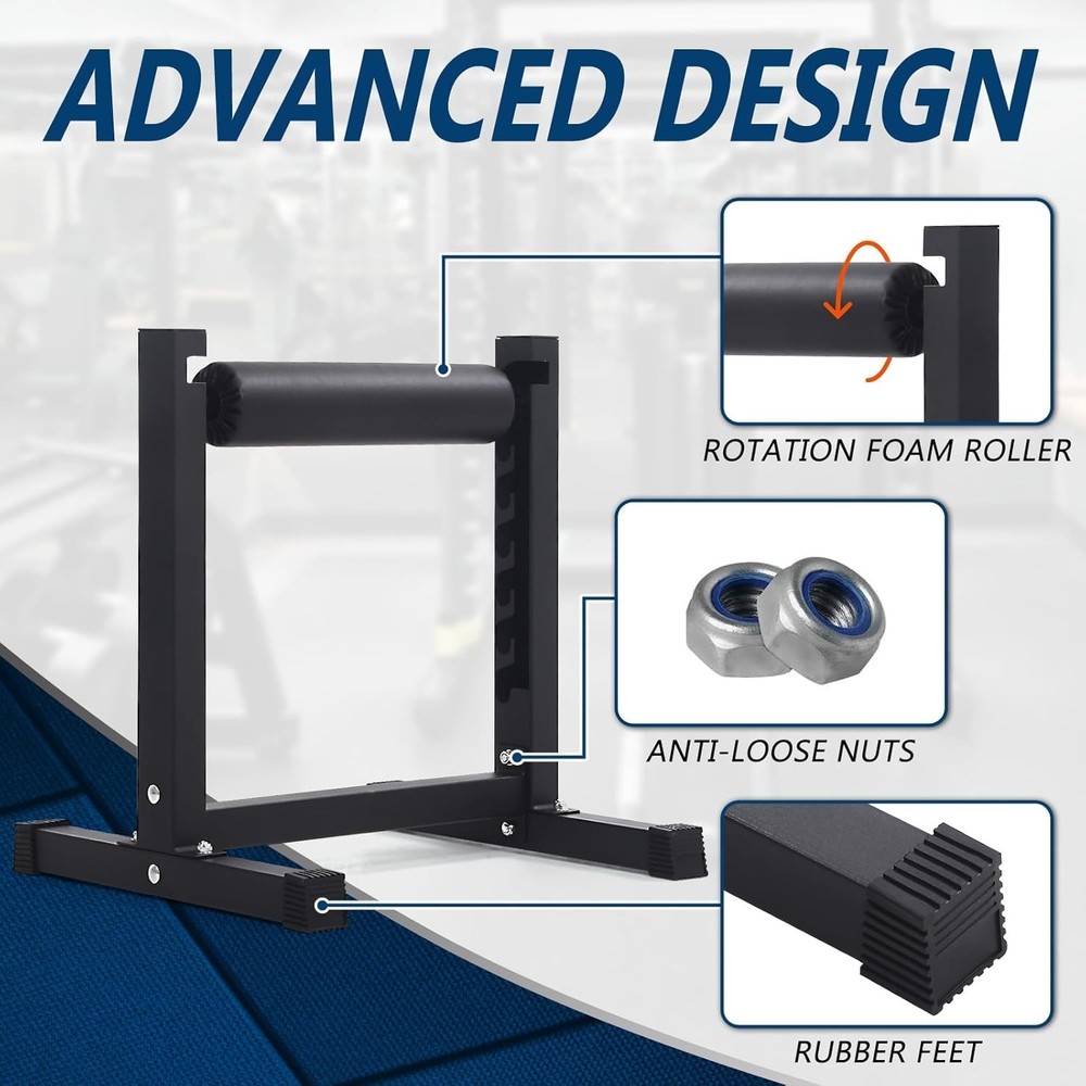 Adjustable Split Squat Stand Roller 7-Level Height Settings for Bulgarian Squats