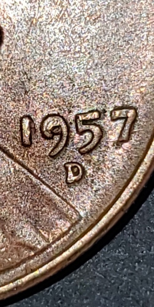 1957 D WHEAT - DDO & CLOGGED DIE ERRORS ON 9 & B