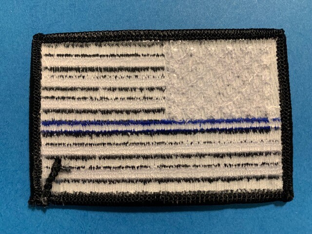 THIN BLUE LINE USA AMERICAN FLAG EMBROIDERED PATCH TACTICAL FLAG HI QLTY(3 x 2")