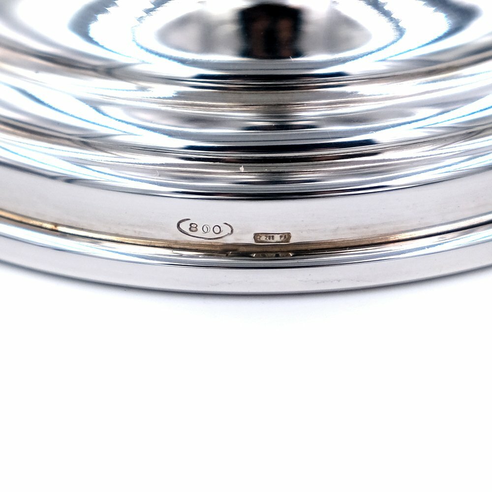 Solid Silver Fruit Chiseled Vase Made in Italy