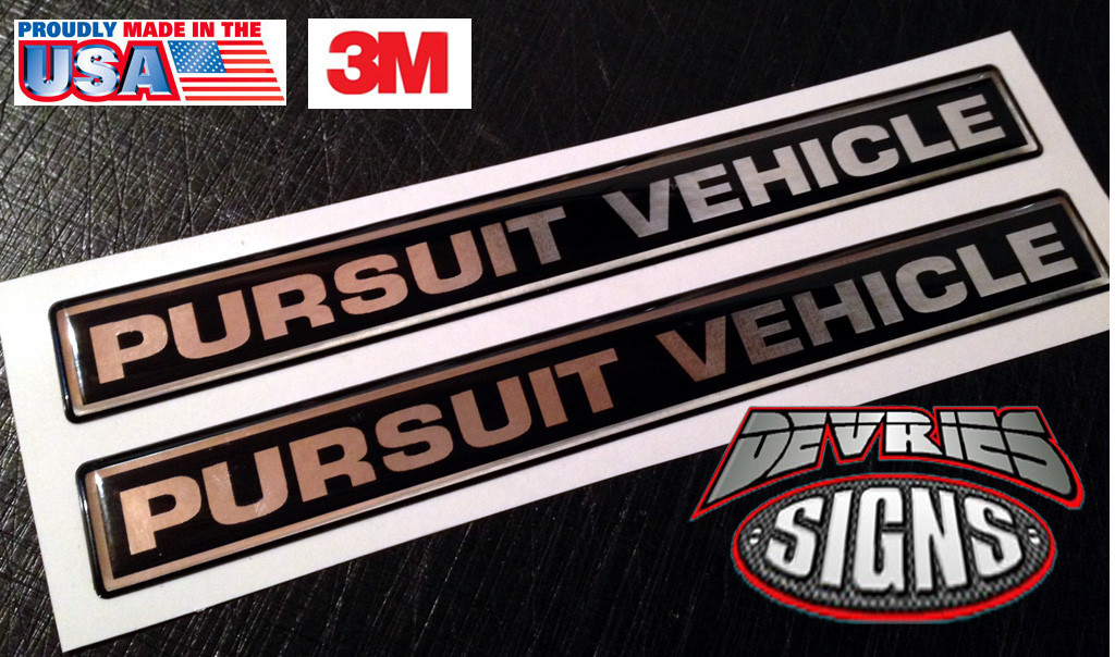 Domed FIRE INTERCEPTOR PURSUIT VEHICLE emblems fire fighter badges 3M