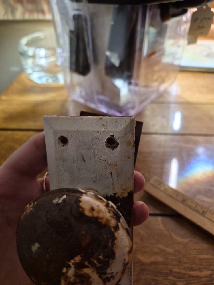Vintage Metal Door Knobs and Face Plates
