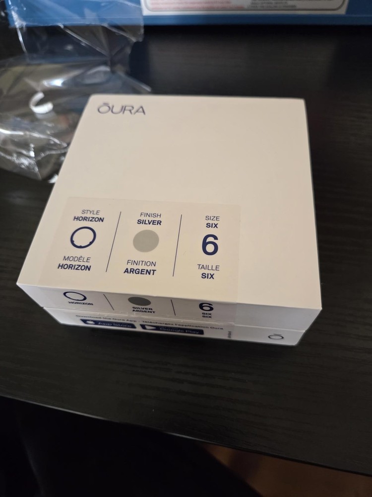 Oura Gen3 Horizon Silver Size 6 Smart Ring