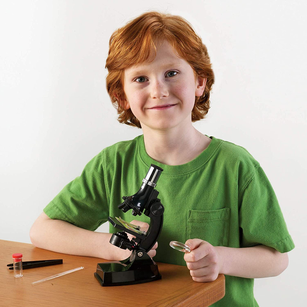 21 PC Beginner Microscope Science Kit For Kids Starter Compound STEM Portable