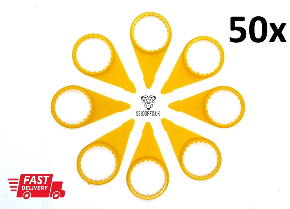32MM CHECKPOINT WHEEL NUT INDICATOR - 50x YELLOW POINTER