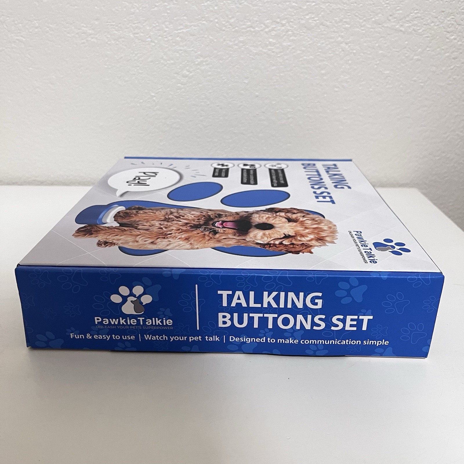 Pawkie Talkie Dog Talking Buttons Echo System Set 12 Buttons + 2 Mats