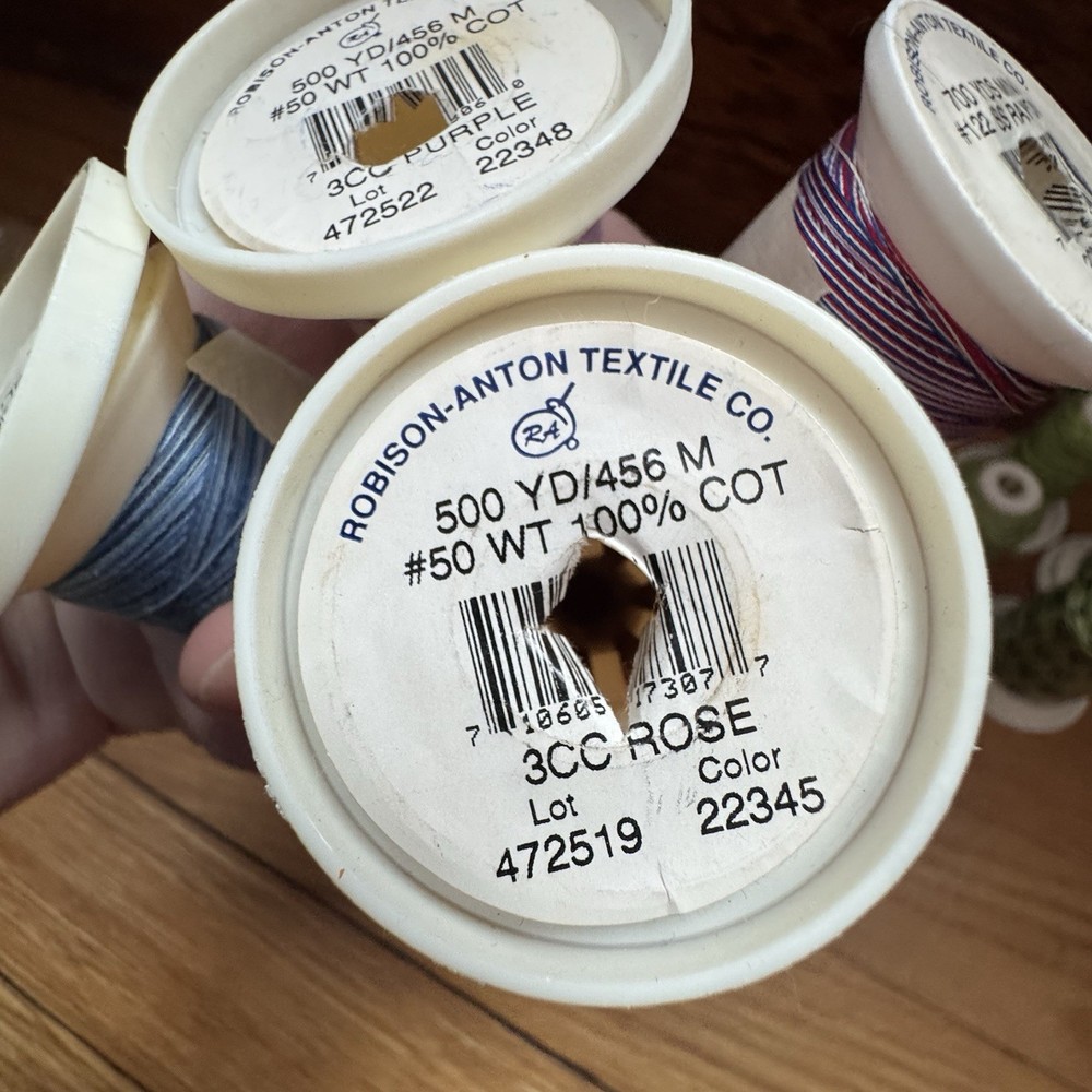 Robinson Anton Thread Lot 12 Spools Various Colors