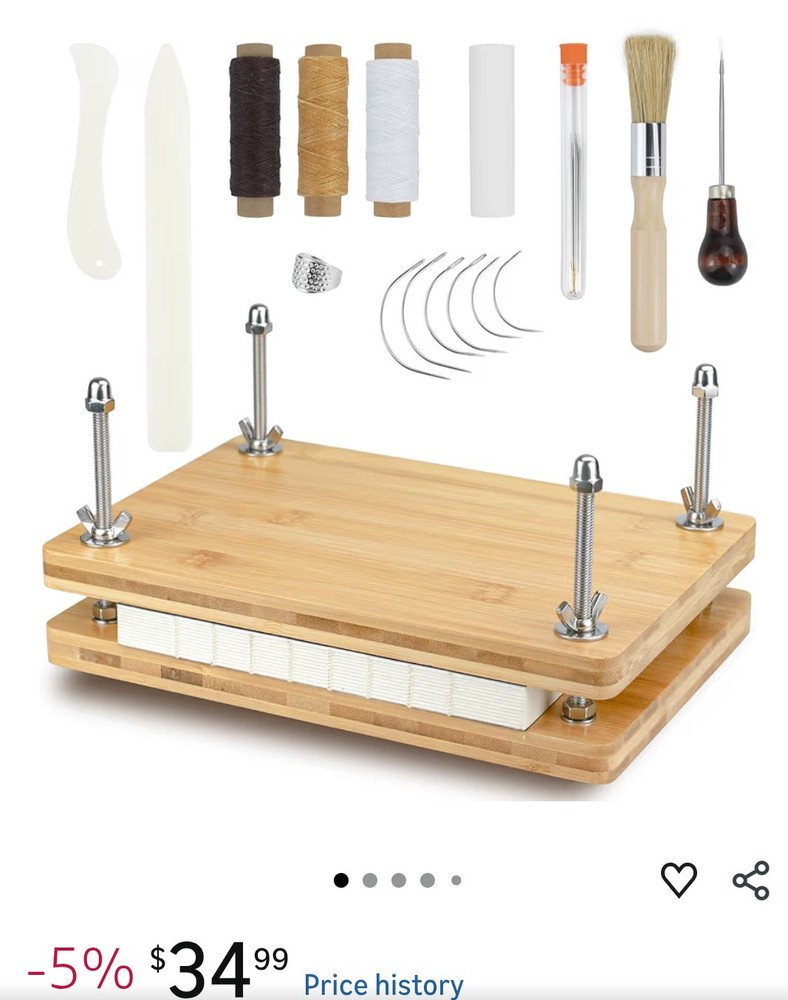 Eohcofys Book Binding Kits, Book Press Binding Materials Tools Bookbinding Ki...