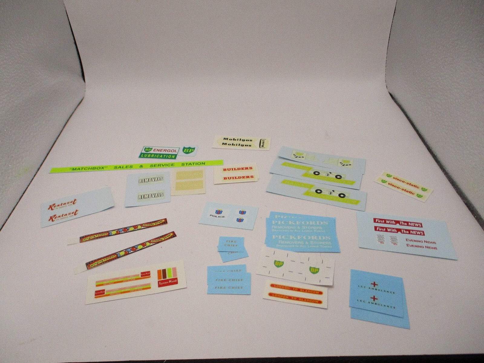 MATCHBOX TOY REPLACEMENT DECALS MADE IN THE U.K. YOU PICK FROM THE LONG LIST