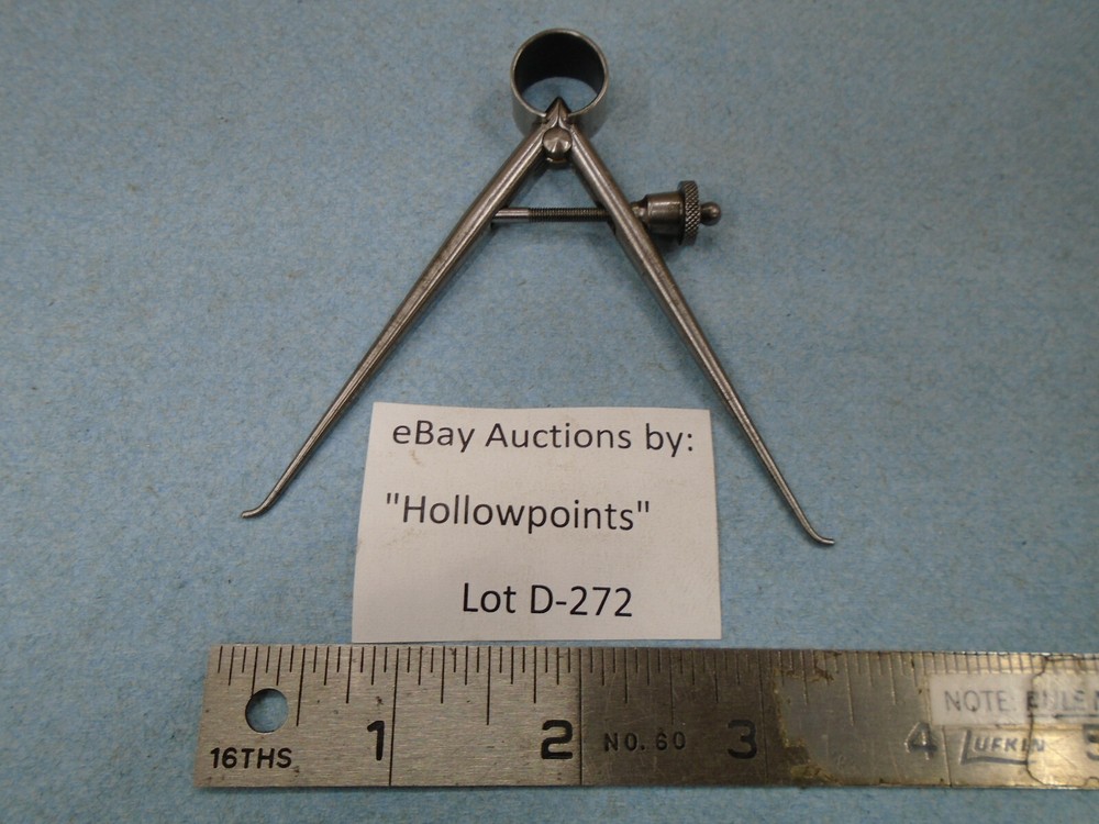 Lufkin 142 ToolMakers 3" Inside Caliper Round Leg Solid Nut for Machinist D272