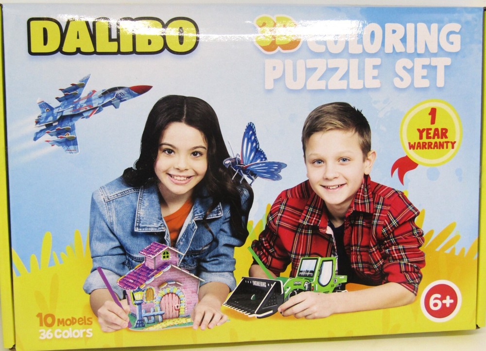 Dalibo 3-D Coloring Puzzle Set.