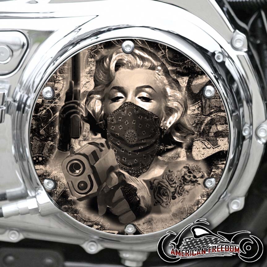 2004+ HARLEY DAVIDSON SPORTSTER 883/1200 DERBY CLUTCH COVER Marilyn Guns