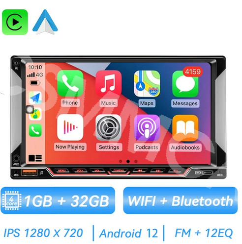 Android 12 Car Multimedia Player Bluetooth Double Din Audio/Video Mirror Link