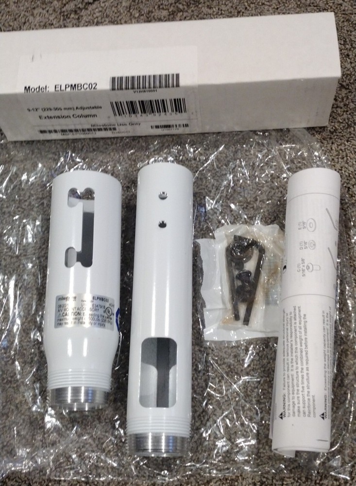 Epson 9"-12" Adjustable Extension Column Projector Mount Extension ELPMBC02 NEW