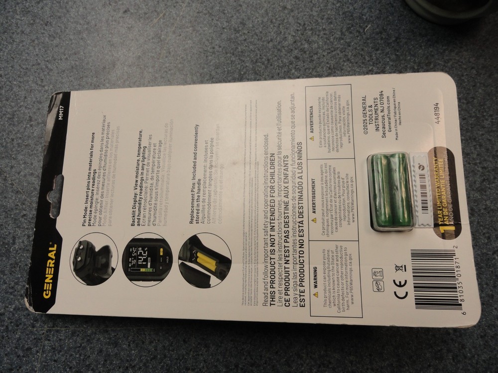 General MM17 pin moisture meter
