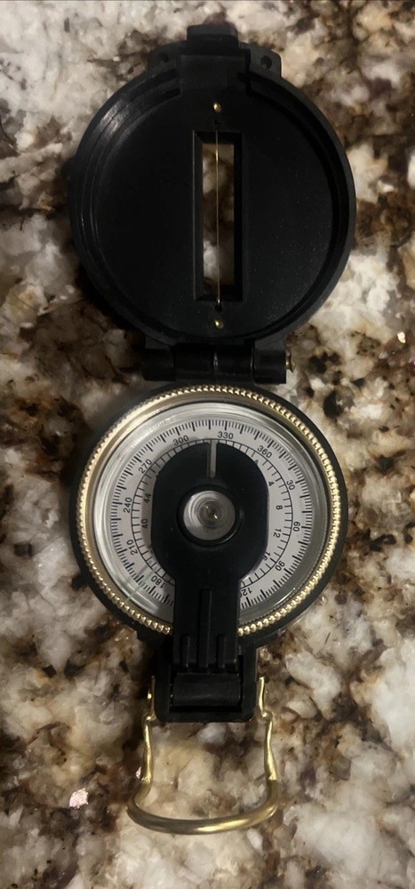 Vintage Engineer Lensatic Compass -  Hiking Camping - Navigation Tool - NICE!
