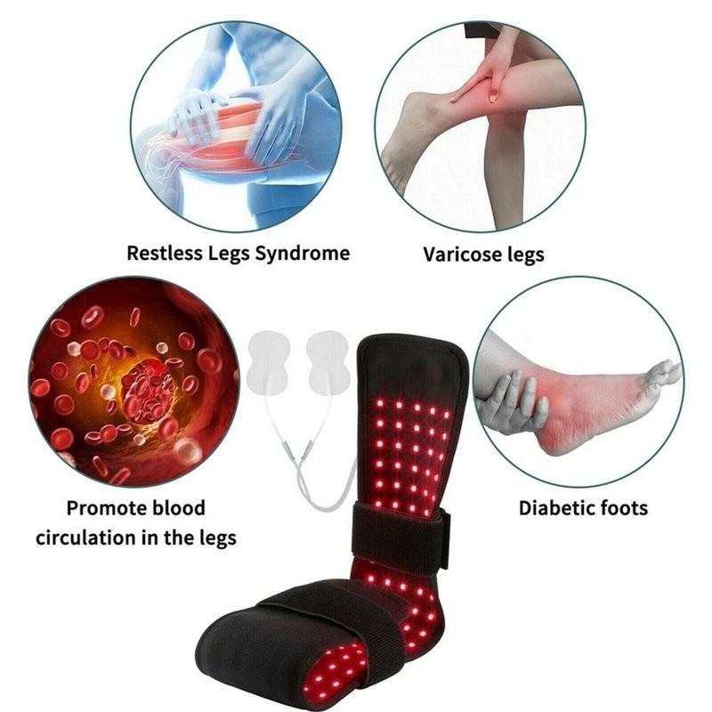 LED Red Light Therapy Device W/Pulse Mode for Foot Neuropathy Joint Pain Relief