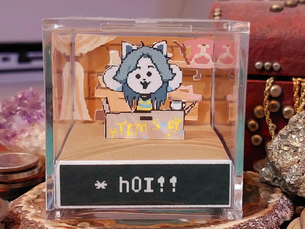 Undertale Mini 3D Diorama Cube (Temmie/Tem Shop/hOI) 2x2