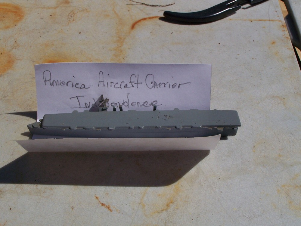 WWII RECOGNITION SHIP ID MODEL US AIRCRAFT CARRIER INDEPENDENCE 1/1200 - 1250