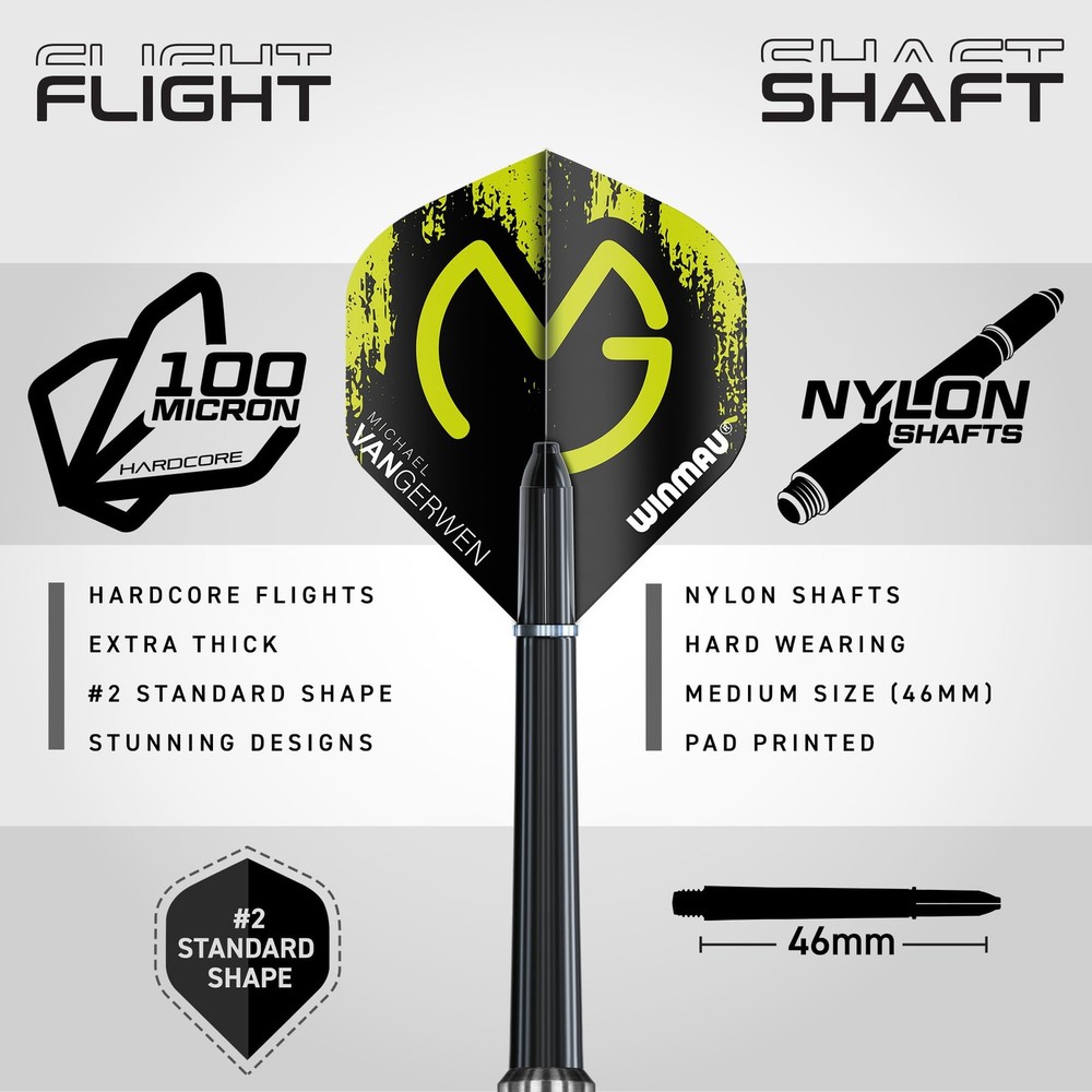 Winmau MvG Michael Van Gerwen Softip Darts Set - 50pc Gift Set