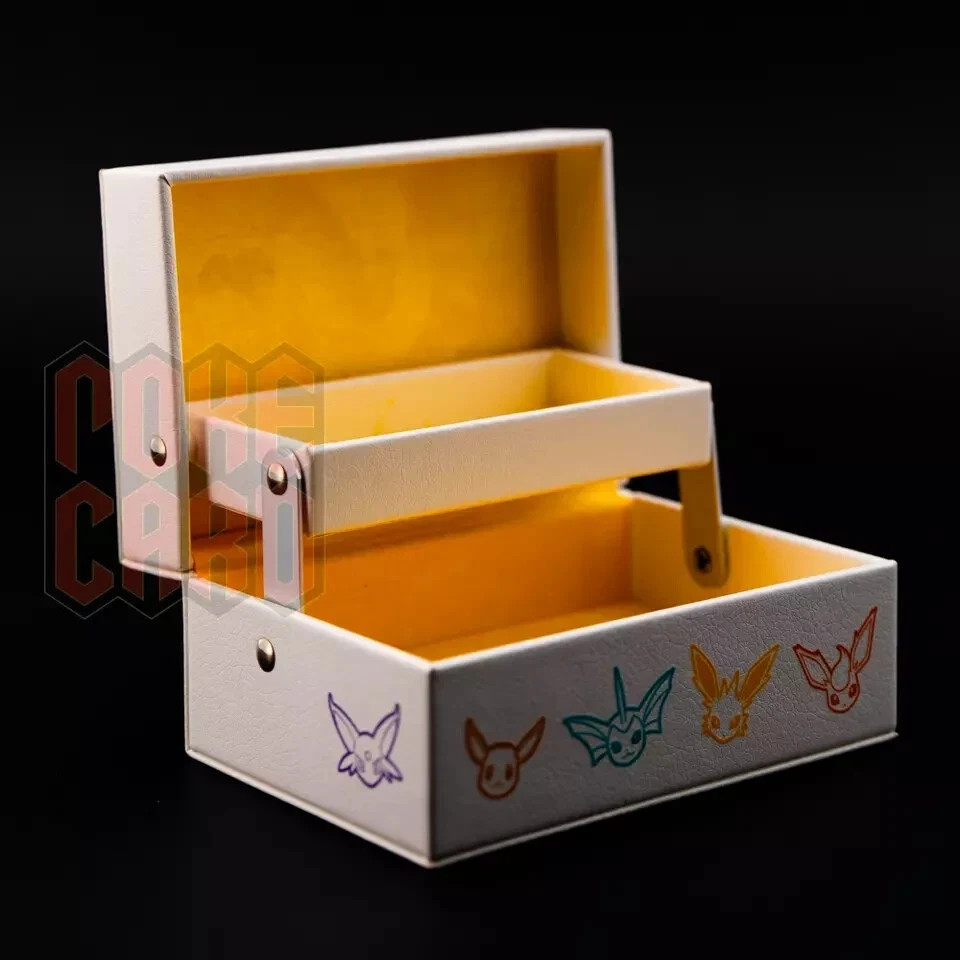 US Stock Pokemon CHN EEVEE Playmat+Card deckBox+Storage box+DIce+Damage Counters
