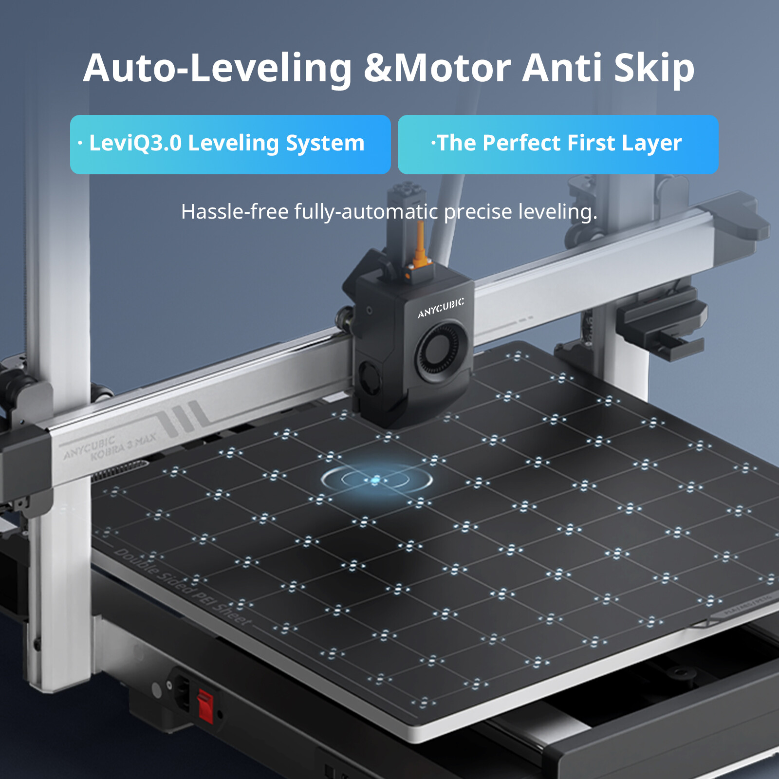 ANYCUBIC Kobra 3 Max 3D Printer Up to 600mm/s 420x420x500mm without ACE Pro