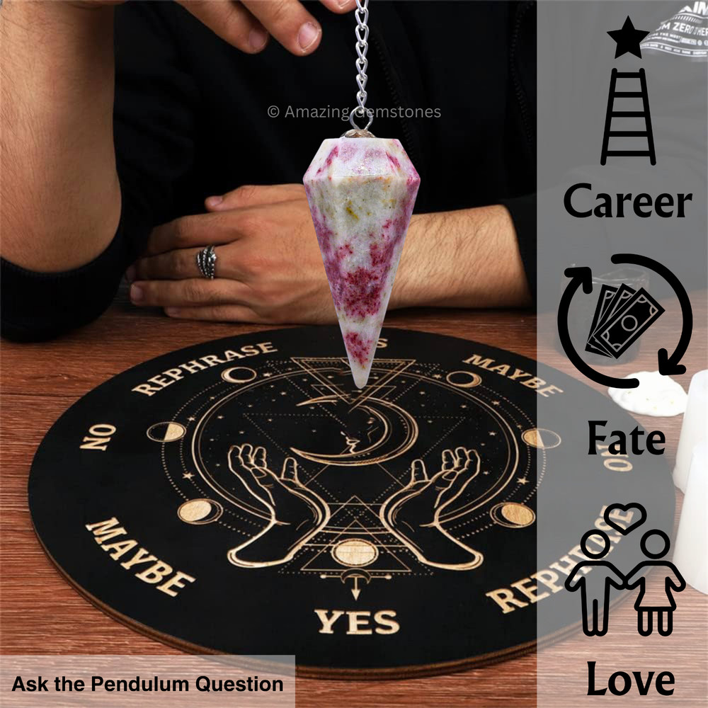 Cinnabarite Dowsing Crystal Pendulum