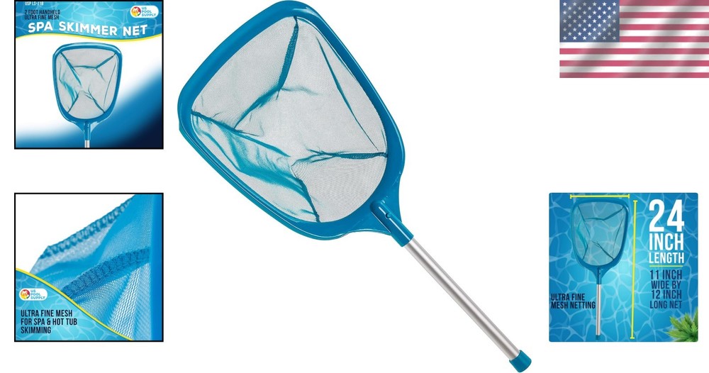 Professional Pool and Spa Leaf Skimmer Net - Lightweight & Effective Cleaner