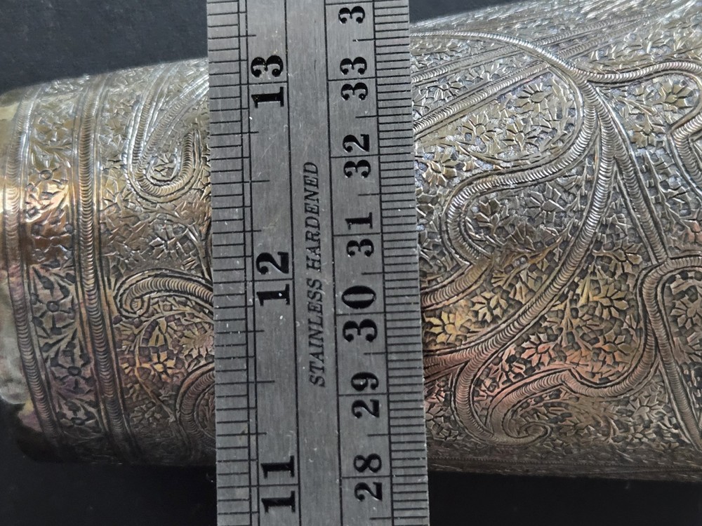 Large Antique Solid Silver India Kashmir Cup Paisley Design