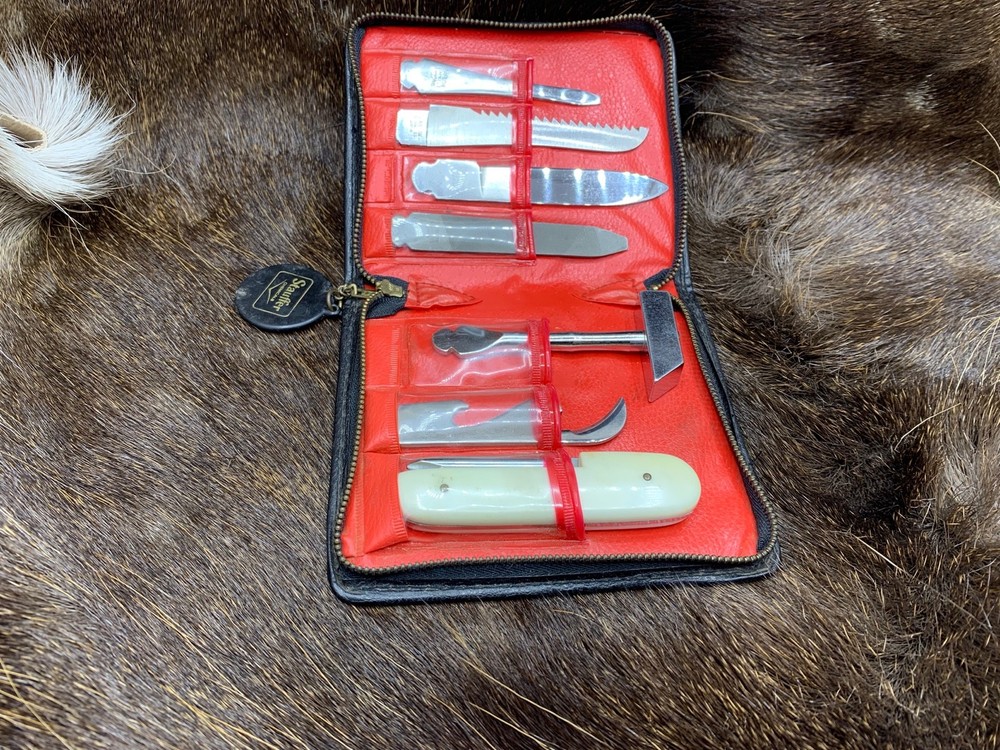 Vintage Barlow Tool Kit With Zippered Case - Handle & 9 Tools Mint & Rare