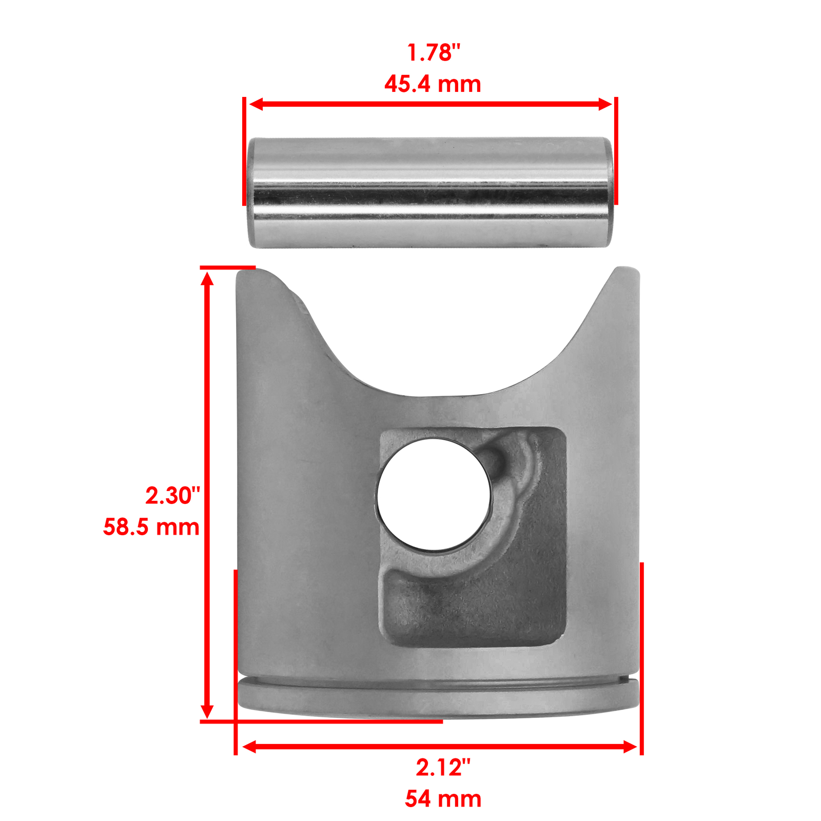 Caltric Piston & Ring For Yamaha YZ125 2002-2025 1C3-11631-03-D0 5NY-11611-00-00