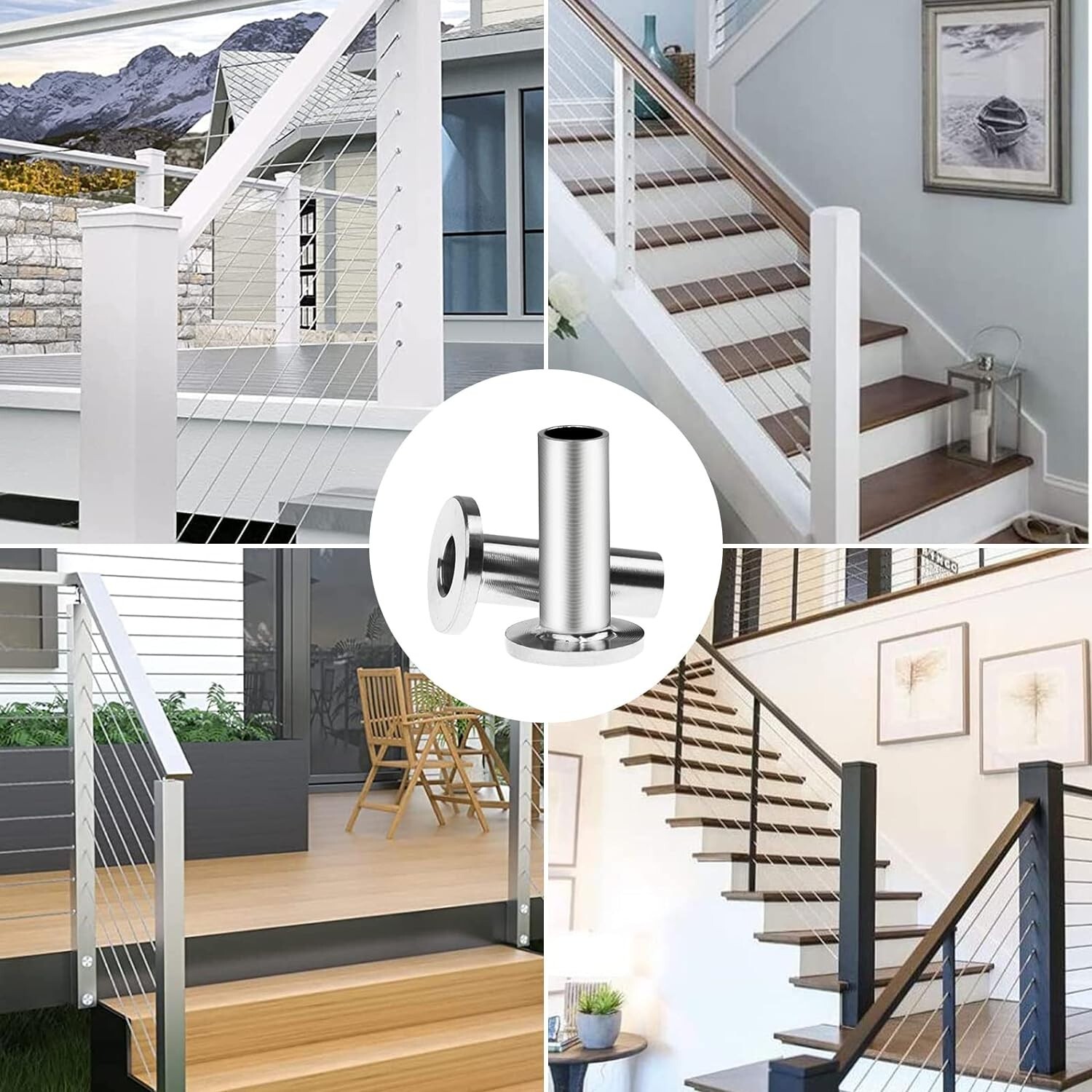 T316 Stainless Steel Protective Protector Sleeve for 1/8" & 3/16“ Cable Railing