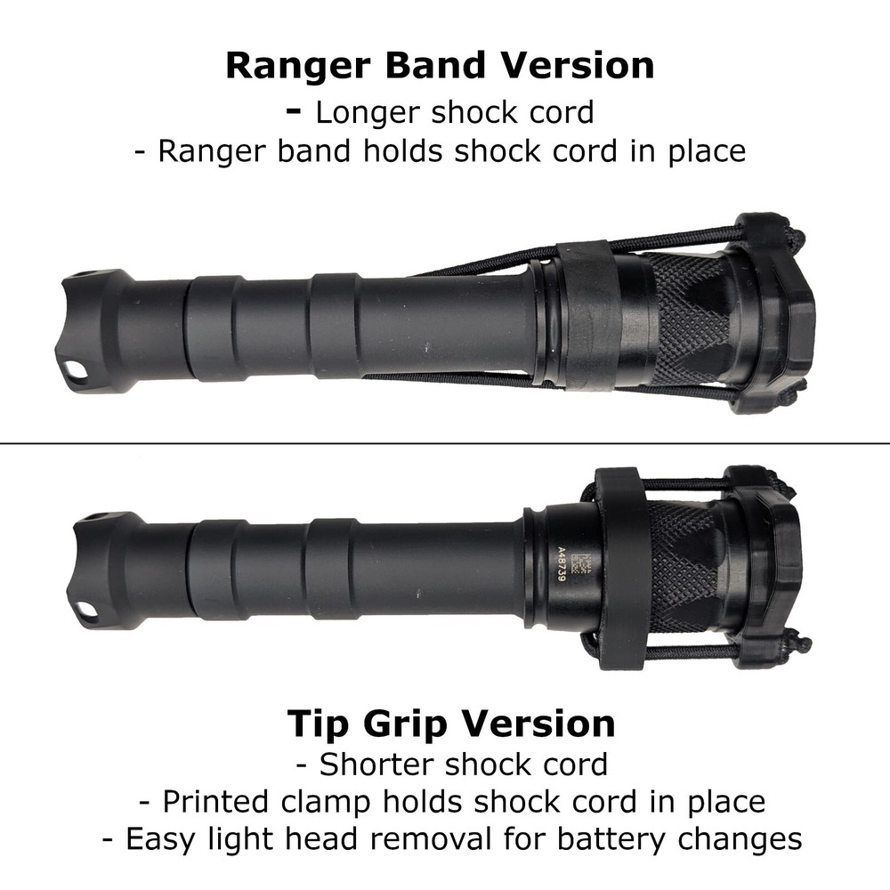 Light / Lens Cover with Tip Grip for Flashlights