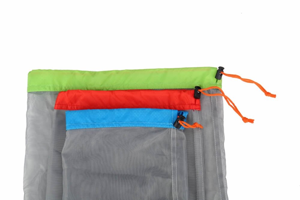 Lightweight See-through Mesh Stuff Sack Ditty Bags, Nylon Drawstring Storage ...