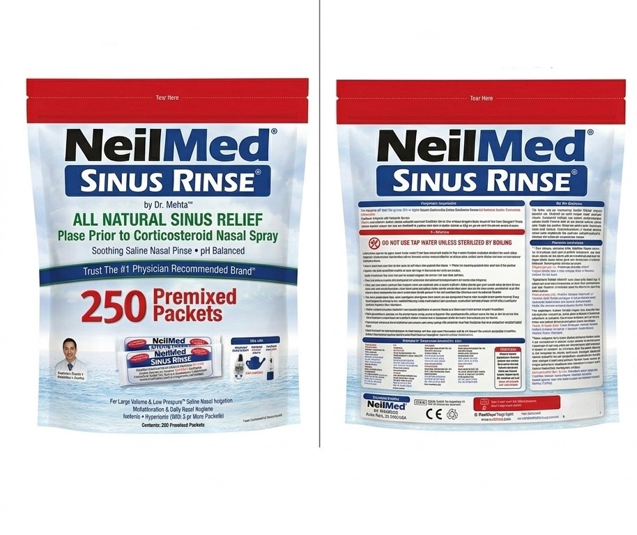 NEILMED SINUS RINSE 250 PACKETS PREMIXED REFILL