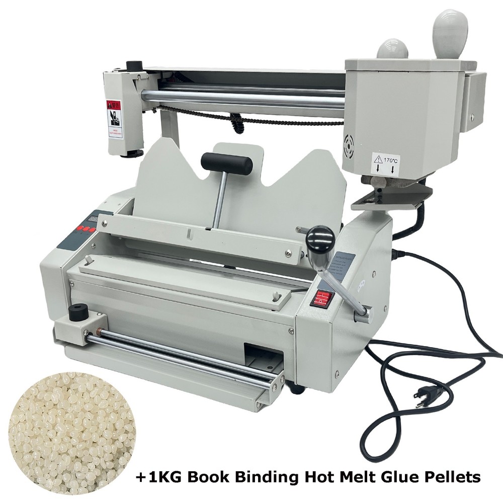 110V Desktop Manual Wireless Glue Binding Machine+Binding Hot Melt Glue Pellets