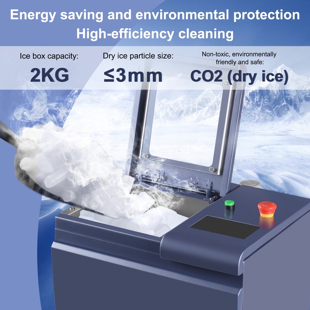 Mini Dry Ice Blasting Machine Cleaning Machine For PCB Burrs Remove Portable