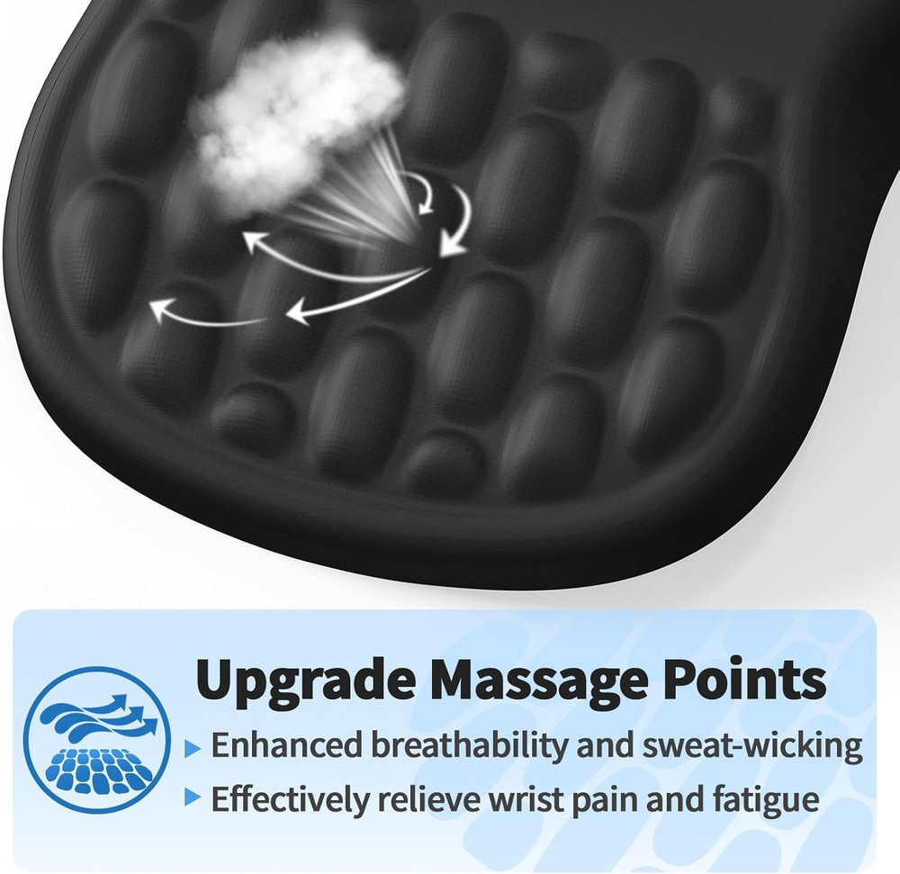 Ergonomic Mouse Pad with Wrist Rest Support, Mousepad with Comfortable Memory Fo