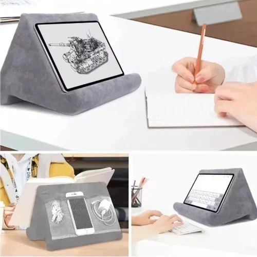Multi-Angle Pillow for iPad Phone Tablet Read Holder Stand Foam Lap Rest Cushion