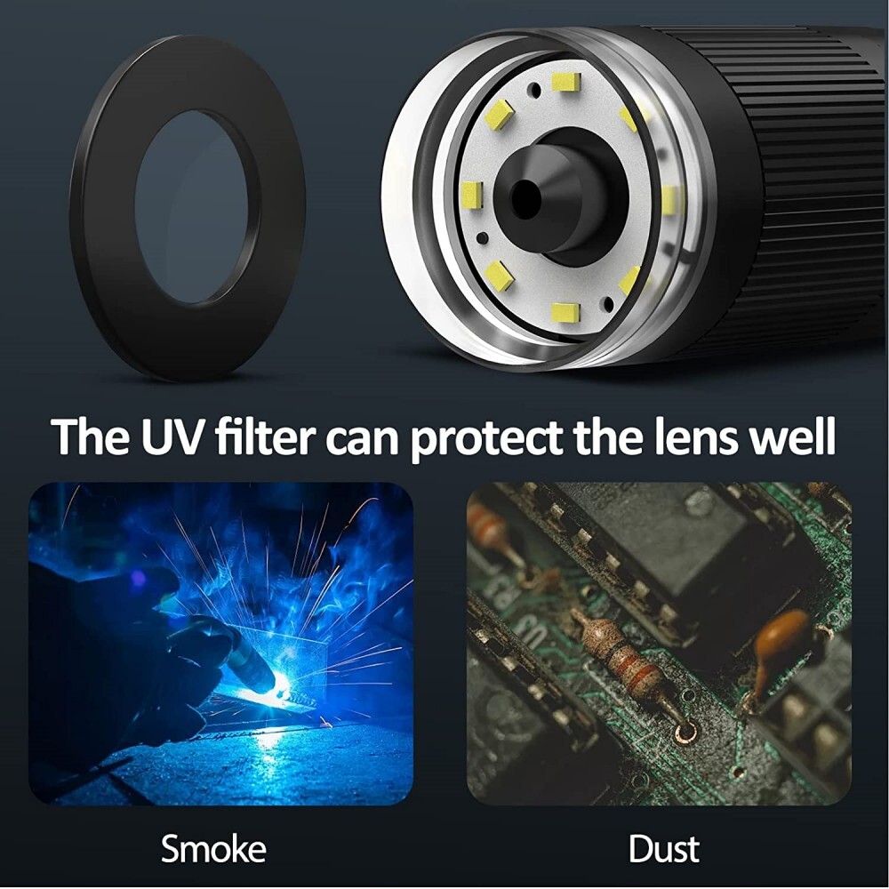 Elikliv 10'' Digital Microscope 1300X Jewelry Loupe Coin Magnifier w/ LED Light