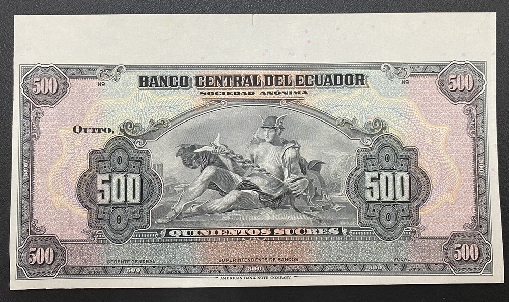 Ecuador Specimen Banknote P96s