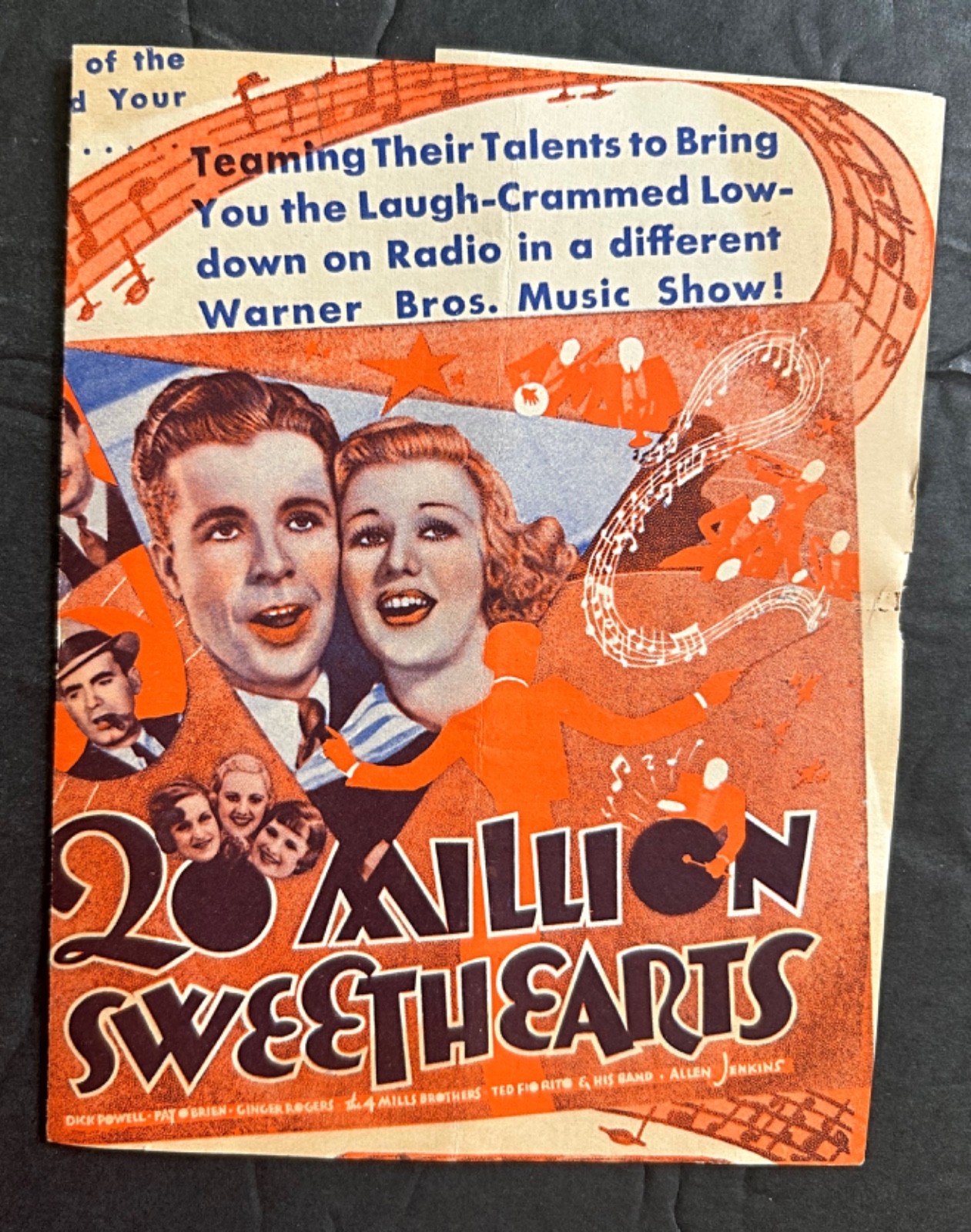 1934 Movie Herald 20 Million Sweethearts Tahoe Tavern Casino Dick Powell